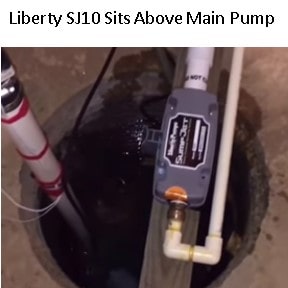 Pictured is Liberty Pumps SJ10 Always Installs Above the Main Pump